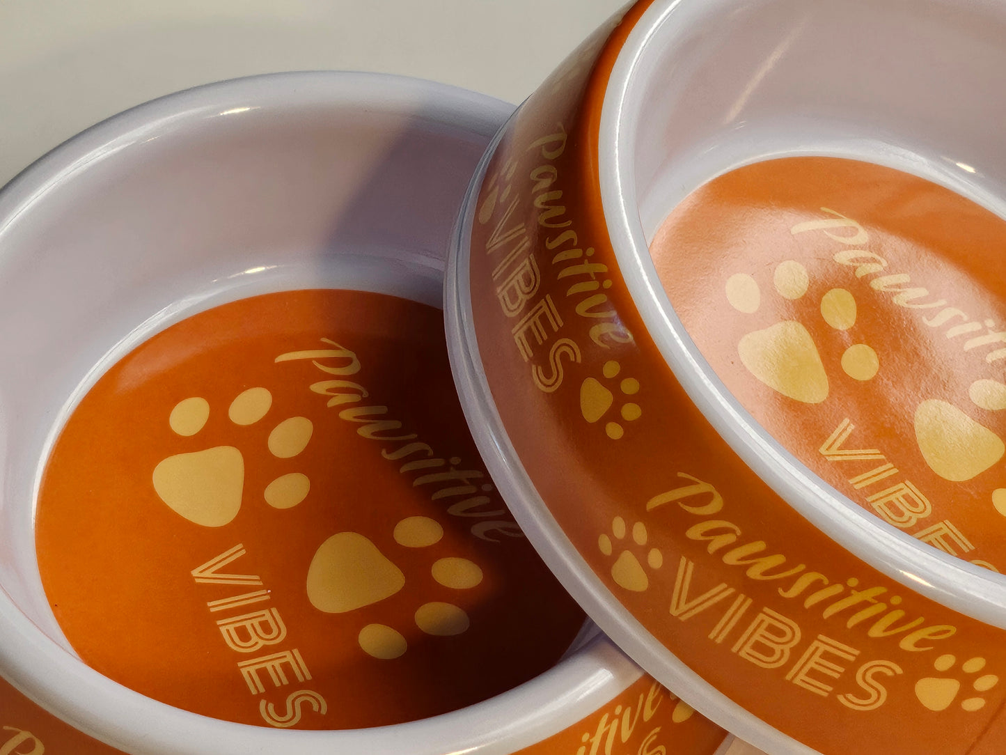 Medium pet feeding bowls a set of 2.