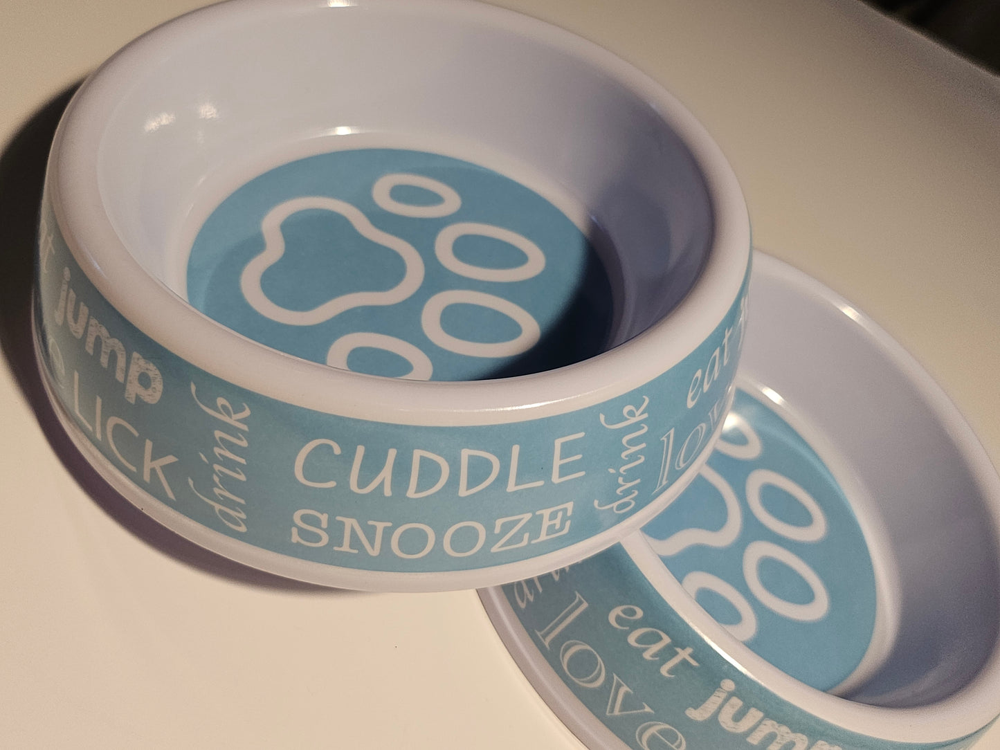 Stackable dog pet feeding bowls great for food or water medium size. 6×2